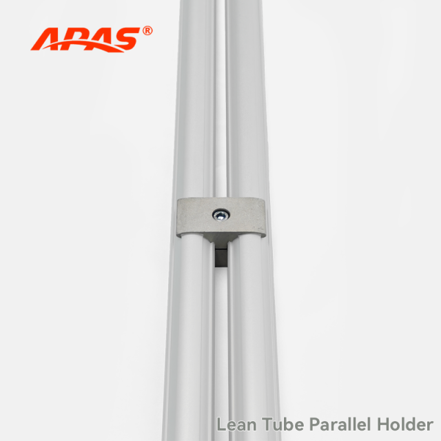 Lean Tube Parallel Holder installed on vertical lean tube frame