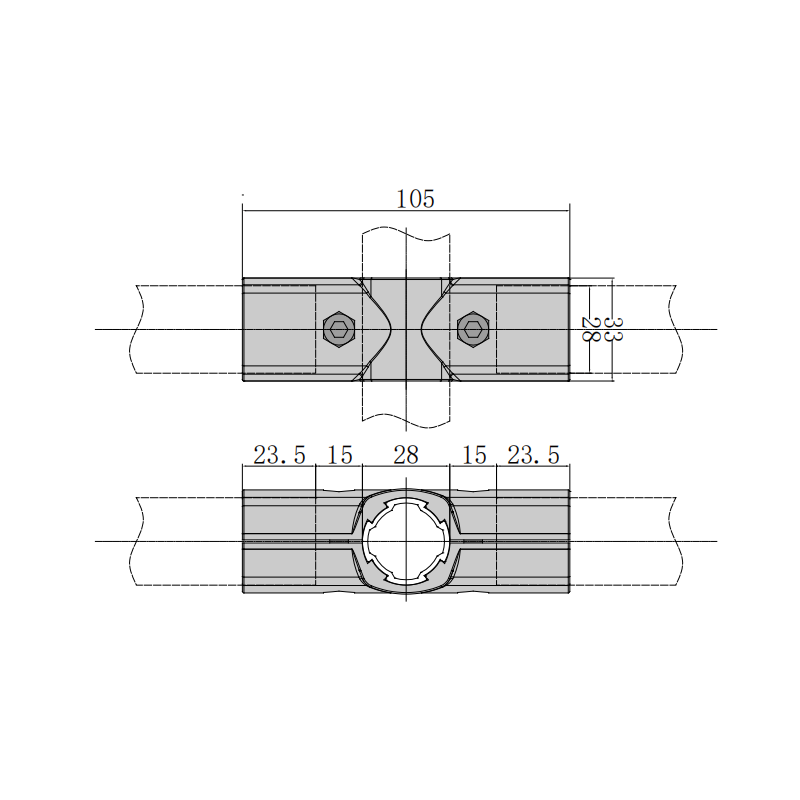 Lean Pipe Cross Connect Joint,D28 Lean Pipe Cross Connector Joint Aluminum Alloy for Pipe Rack & Workstation Systems
