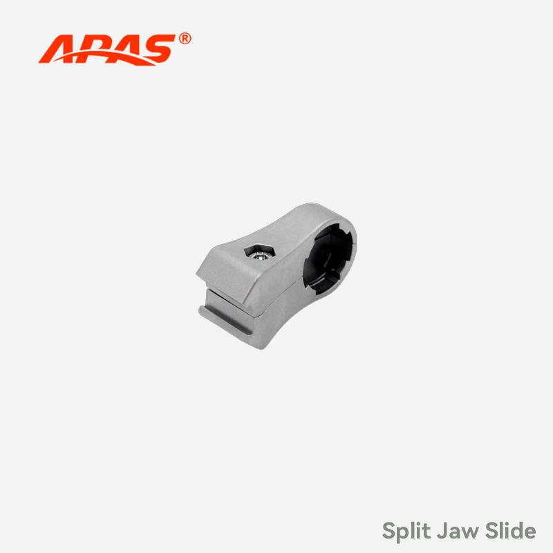 Split Jaw Slide,Split Jaw Slide Connector for 28mm Lean Tube Handrail Systems | Aluminum Alloy Die-Cast Sandblasted Fitting