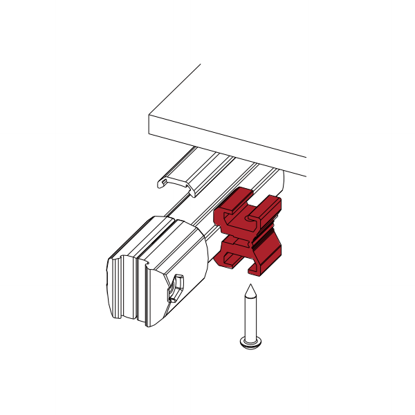 28mm Lean Tube Plate Fastener dimension and installation drawing, die-cast aluminum board mounting connector for kanban panels