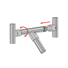 Lean Tube Rotating Joint Assembly Diagram and Internal Bearing Specification Table