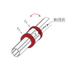 Aluminum Stop Collar M4 Set Screw Assembly Diagram and B2B Parameter Table
