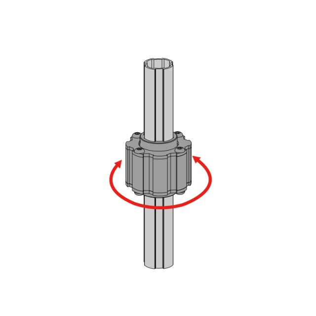Lean Tube Rotator Assembly Diagram and Material Specification Table