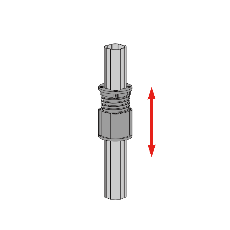 Self-Locking Height Adjustment Sleeve Vertical Pipe Assembly Diagram