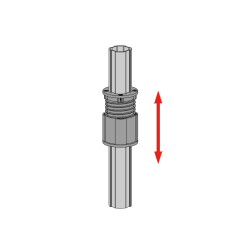 Self-Locking Height Adjustment Sleeve Vertical Pipe Assembly Diagram