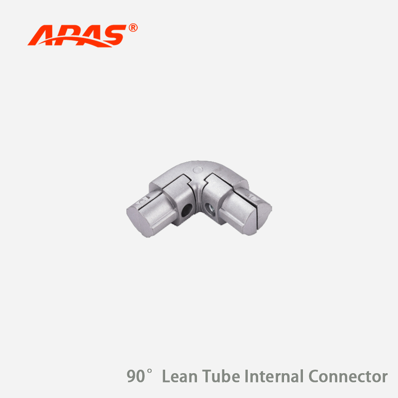 Aluminum Alloy 90° Lean Tube Internal Connector for Concealed Joint Assembly