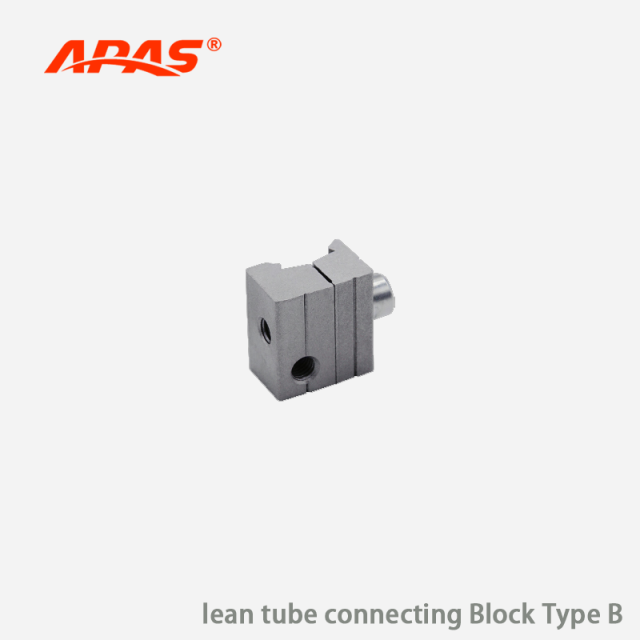 Aluminum Alloy M6 Lean Tube Connecting Block Type B for Multi-Directional Component and Panel Mounting