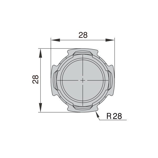 PP plastic end cap for 28mm basic lean pipe used for end protection and decoration