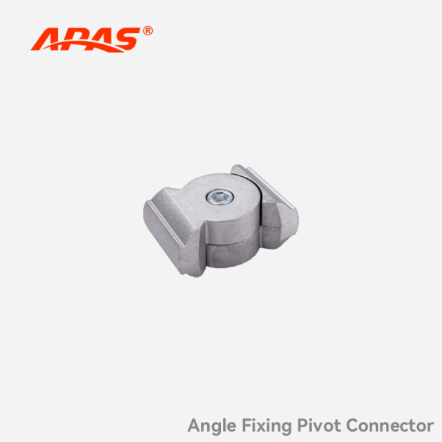 Lightweight aluminum alloy angle fixing pivot connector (68.1g) for modular structural design