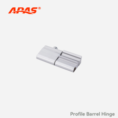 Aluminum alloy profile barrel hinge with PP and stainless steel components for door leaves