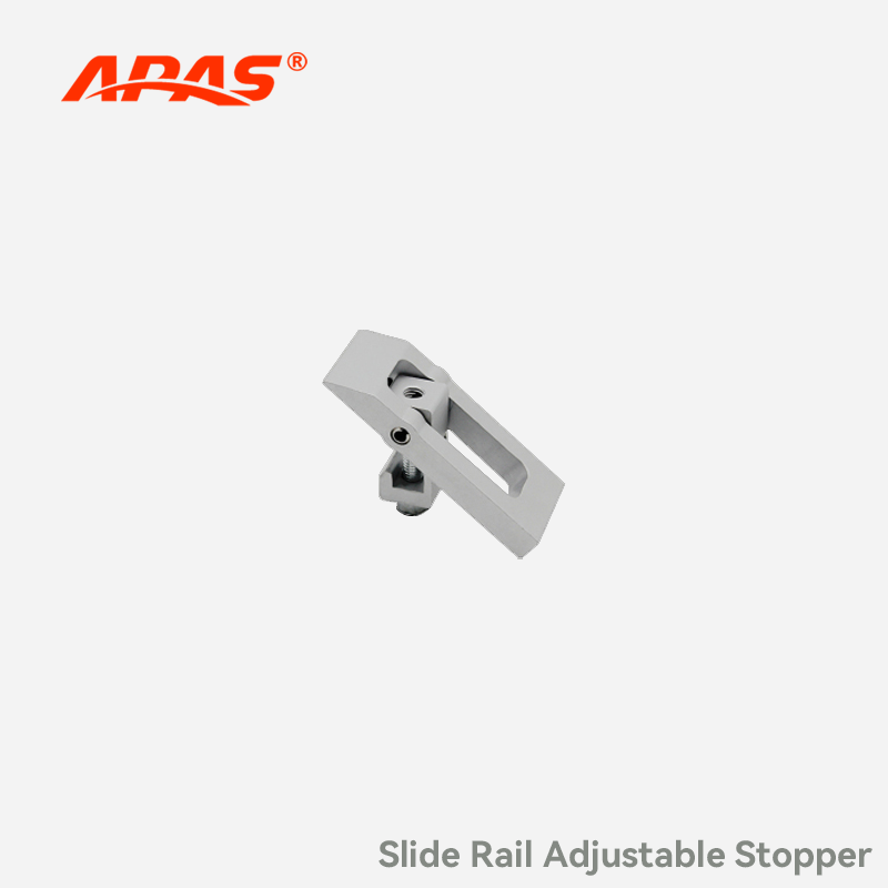 Aluminum alloy and stainless steel slide rail adjustable stopper (49g) for one-way directional control