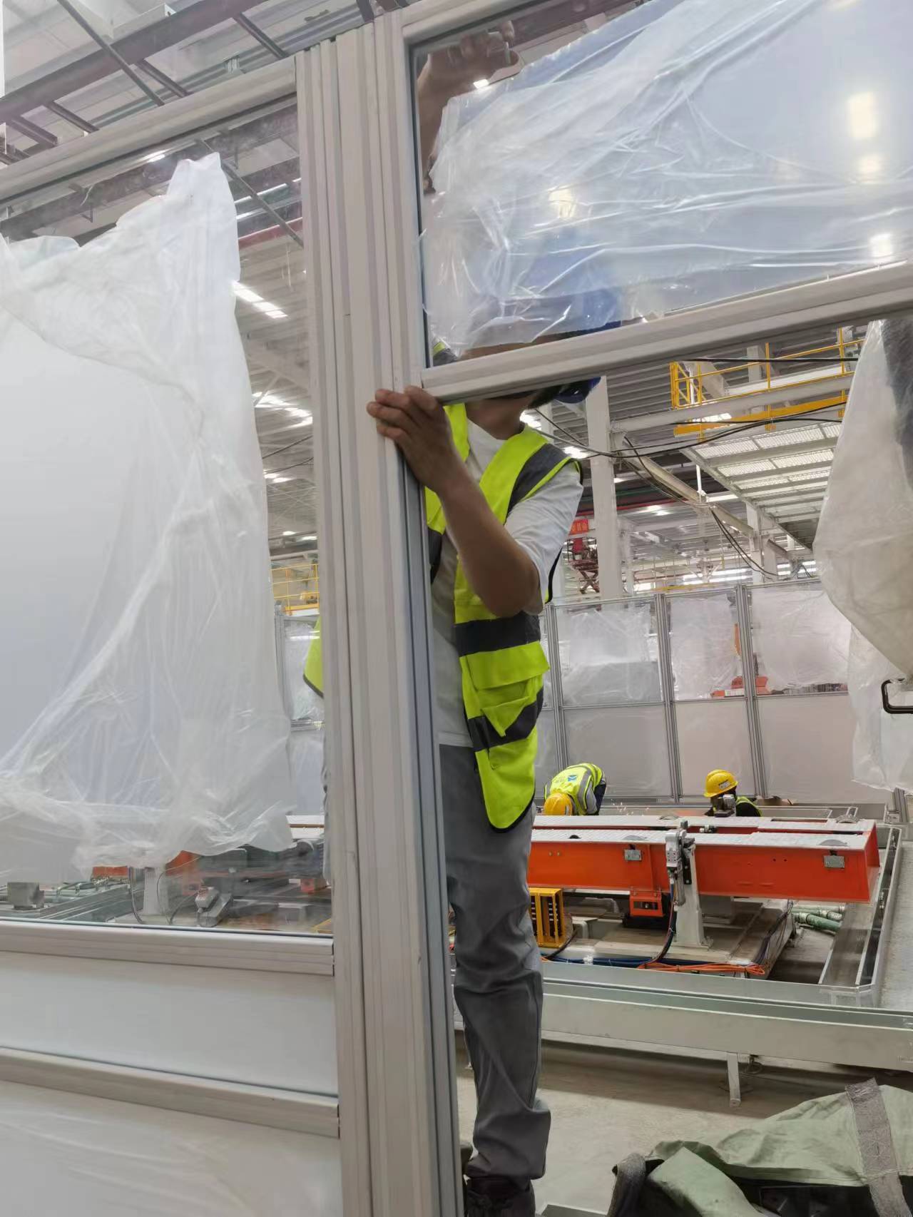 Step 2 reconfigurable industrial machine guarding panel installation