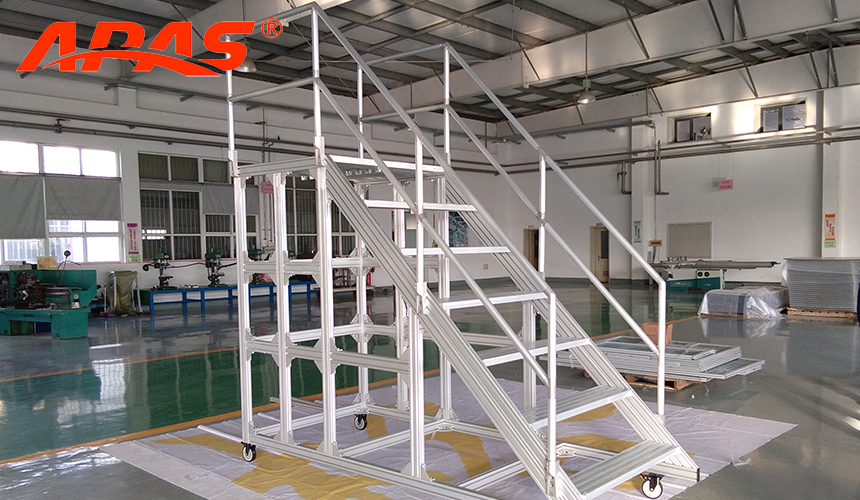 Industrial Stair and Crossover Platform System for Equipment Access
