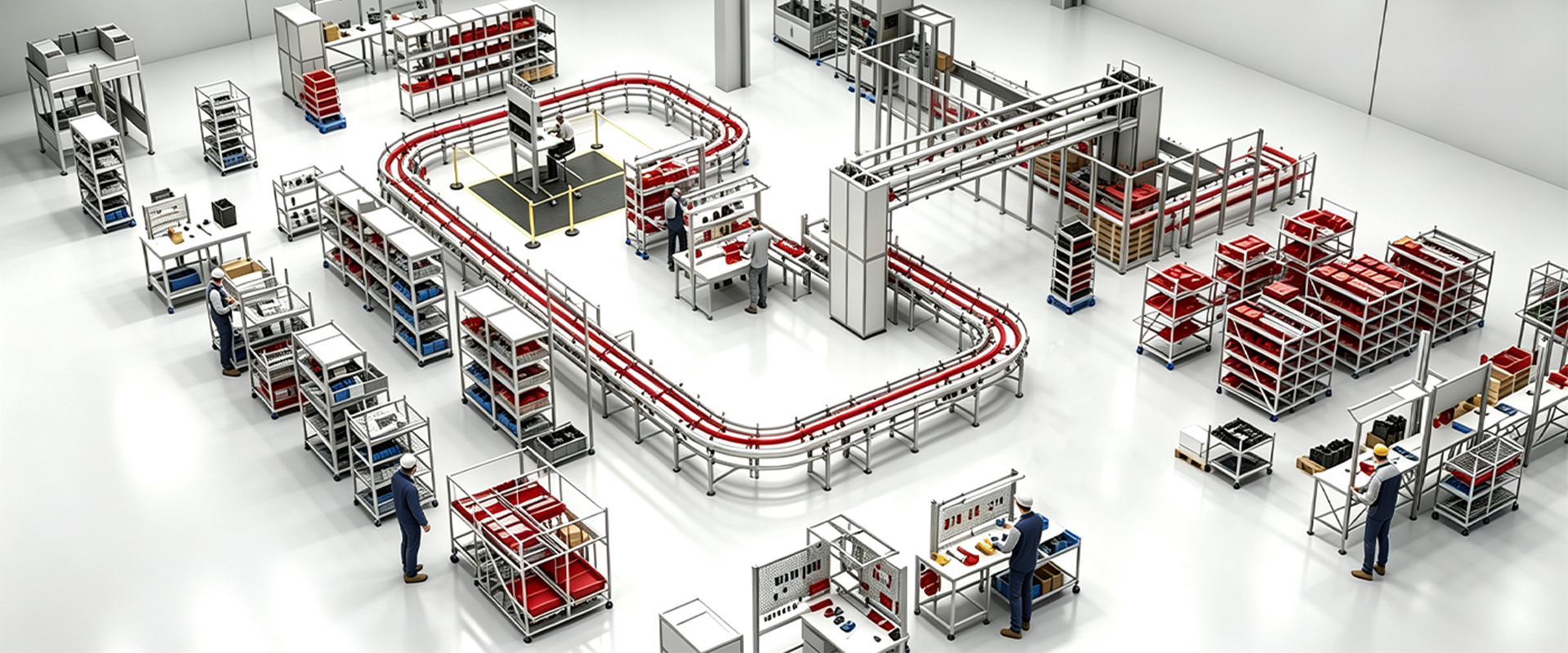 Aluminum Lean Tube System Industrial Factory background