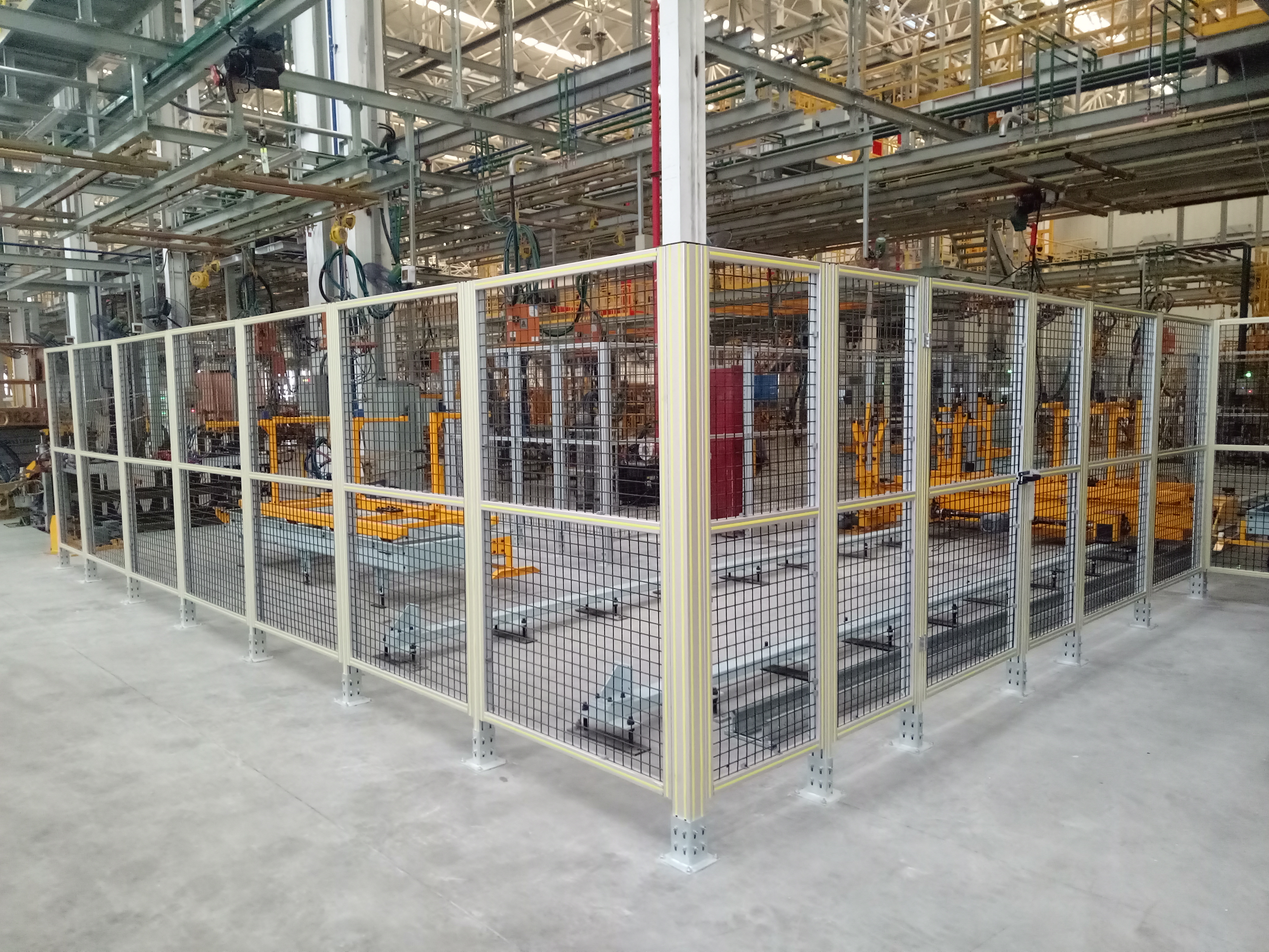 APAS lightweight aluminum profile safety fencing for electronics cleanroom automation