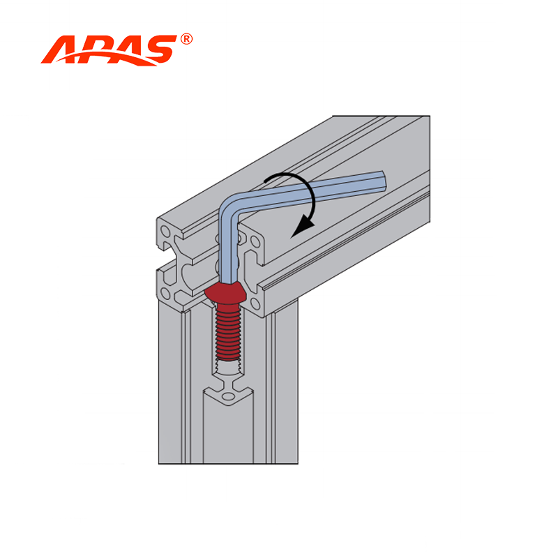 Socket button head screw used for internal connection of aluminum extrusion profiles
