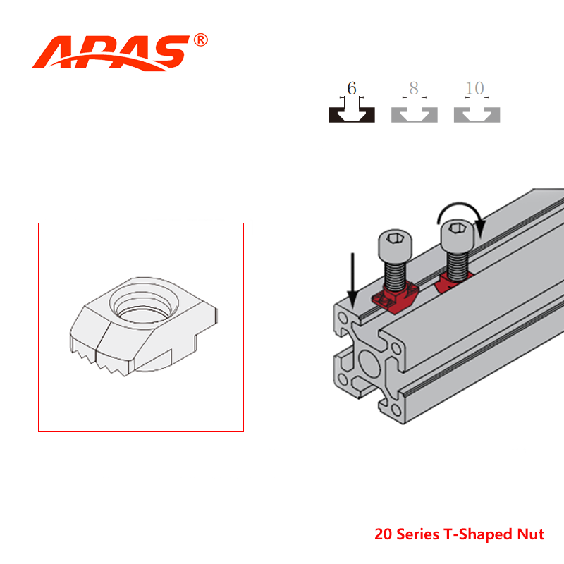 T-nut application in aluminum extrusion frame assembly and industrial automation equipment - ARAS