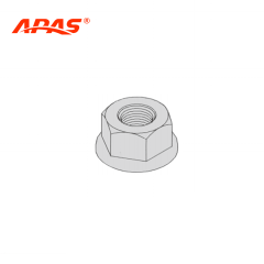 3D CAD model drawing of industrial flange nut