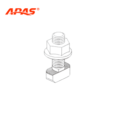 Flange nut assembled with T-bolt for aluminum profile slot installation