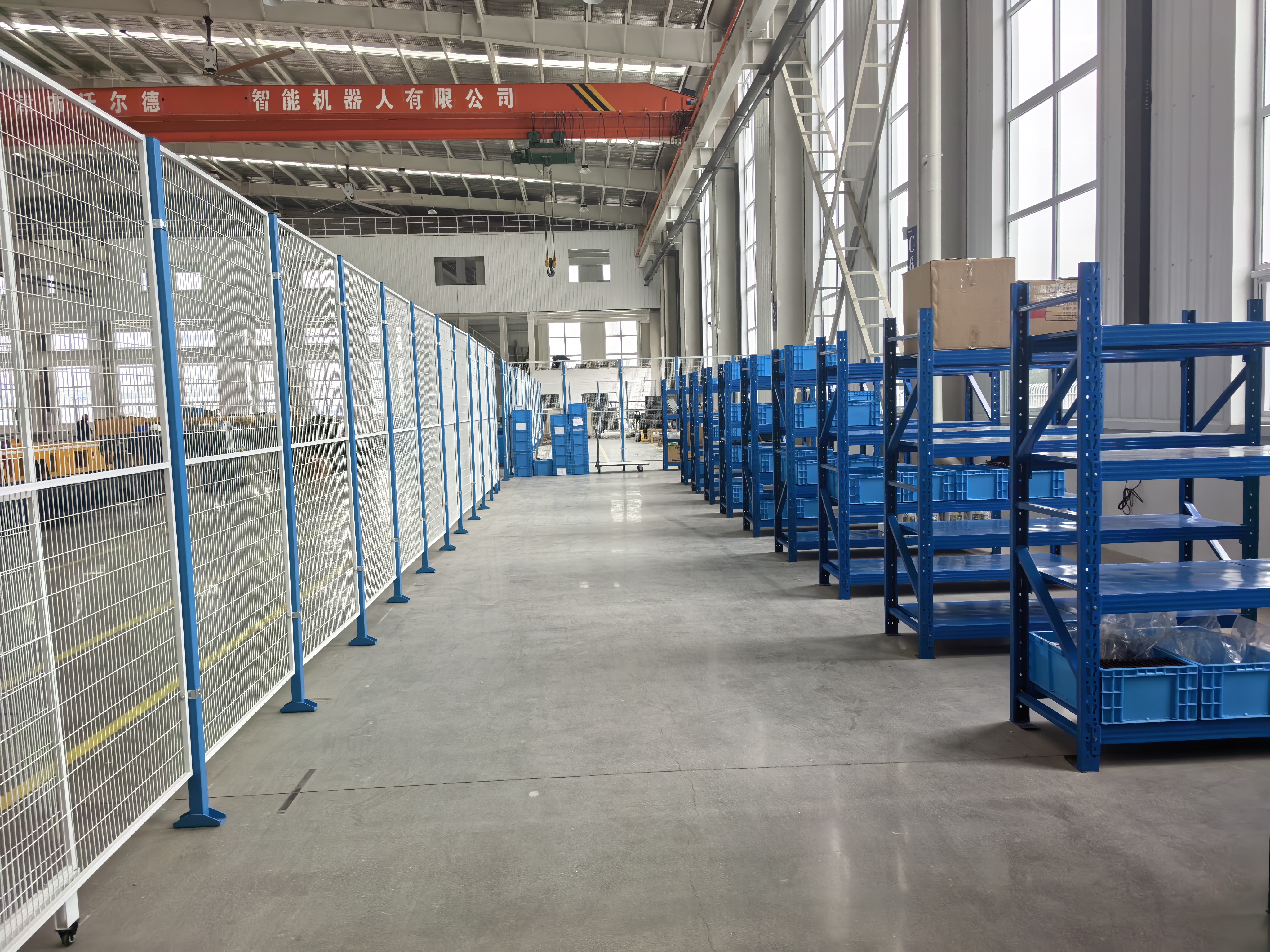 Industrial machine safety guard warehouse fence aluminum frame