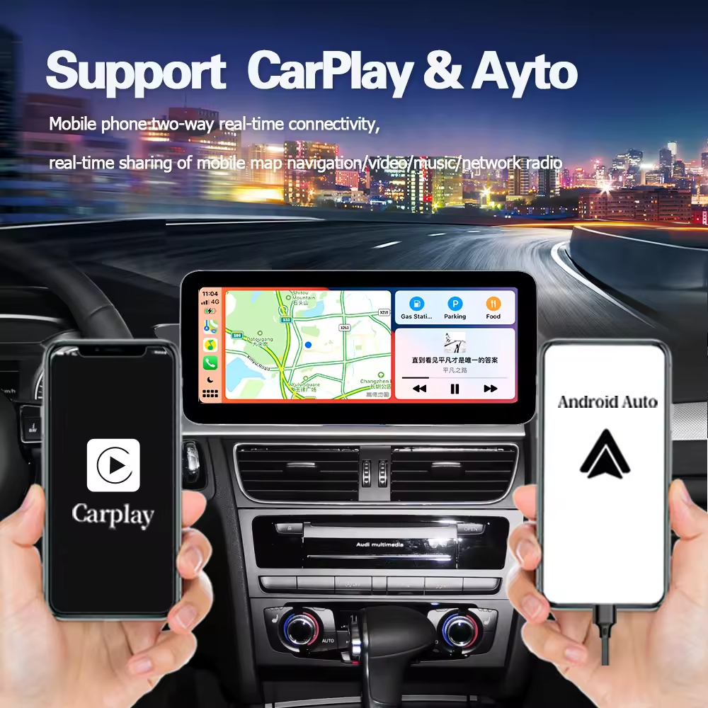 Autoradio Android 14 Car Multimedia Player for Audi A4 B8 A5 2009-2017 Gps Navi Stereo Screen System Wifi Wireless Carplay Auto Car Radio Screen Monitor Display
