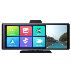 10.26 Inch CarPlay Screen Android Auto Car Player Stereo Radio Rear Camera Monitor Kits Dash Cam DVR BT GPS Map OEM Factory Portable Carplay Screen For All Cars