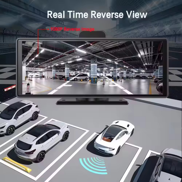 10.26 Inch CarPlay Screen Android Auto Car Player Stereo Radio Rear Camera Monitor Kits Dash Cam DVR BT GPS Map OEM Factory Portable Carplay Screen For All Cars