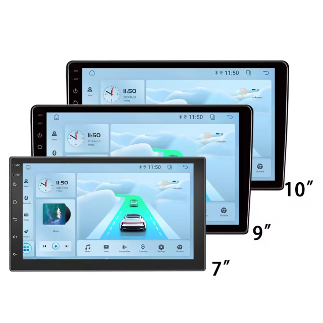 7/9/10 Inch Car Radio Audio Stereo Dvd Player Multimedia Wireless Carplay Wired Auto GPS BT Touch Screen for Universal Monitor Dashboard Source Factory Wholesale Customization TS18 TS10 T100 8227 8257  8581 7862 665 680