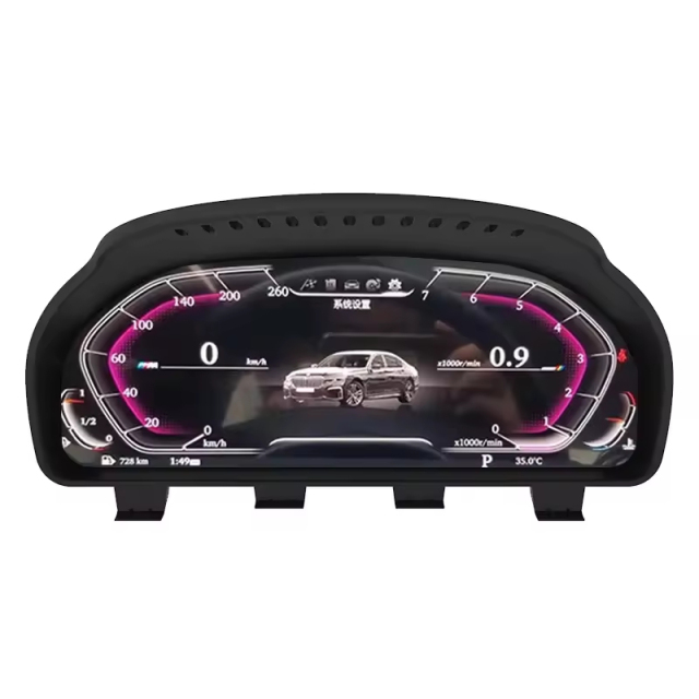 12.3 Inch Multimedia Digital Screen Instrument Cluster Monitor for Bmw F10 New Upgrade 5 Series Car Digital Dashboard HD Screen Speed Fuel Volume Factory Wholesale Customization