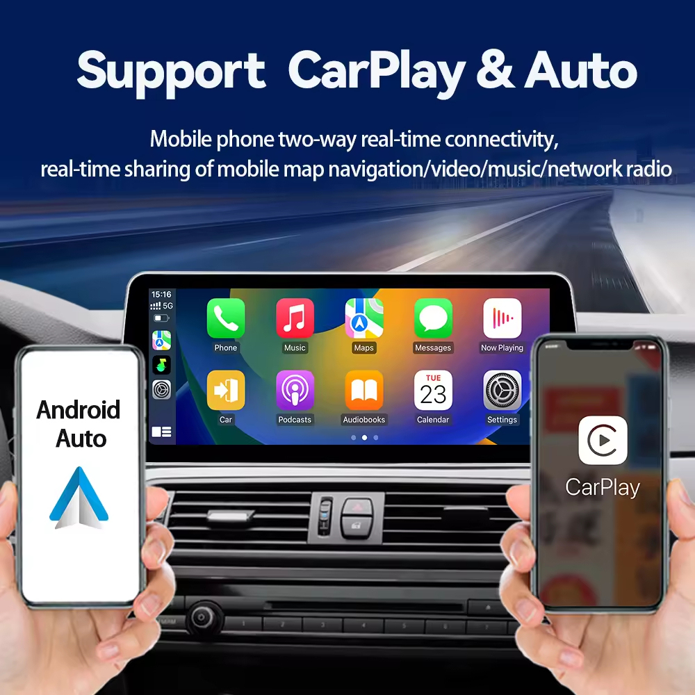 BMW 5 Series F10 F11 2011-2016 Car Gps Navigation Dvd Player Android 14 Cic/nbt Carplay 12.3inch Dashboard Multimedia Player Car Radio Audio Stereo Player Source Factory Customization 8581 Qualcomm665 680