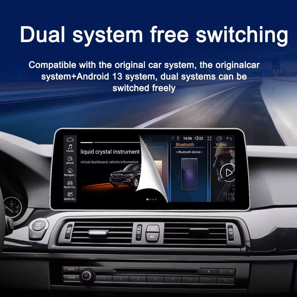 BMW 5 Series F10 F11 2011-2016 Car Gps Navigation Dvd Player Android 14 Cic/nbt Carplay 12.3inch Dashboard Multimedia Player Car Radio Audio Stereo Player Source Factory Customization 8581 Qualcomm665 680
