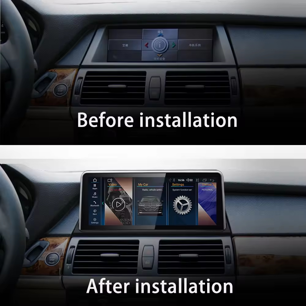 Android 14 Car Audio Auto Radio Dvd Player for Bmw X5 E70 X6 E71 2007-2013 Android Stereo radio Car Screen Carplay Touch Screen 8581 Qualcomm 665 680 Car Entertainment System Multimedia Player