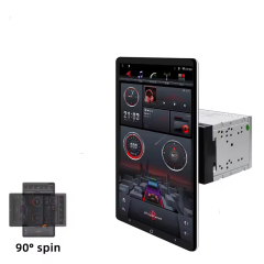 13.inch Android 13 360 Degrees Rotating 2 Din Universal Car Head Unit Car Radio Player Audio Stereo DVD Player Wireless Carplay Android Auto Touch Screen GPS Navigation Subwoofer  Universal Tesla Style Screen