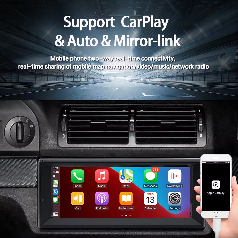 10.25 Inch Android 14 2g+32g 4+32GB 4+128GB 8+128GB 8+256GB Quad Core Car Dvd Payer Gps Navigation Radio Video for Bmw E39 E53 Audio Stereo Radio Player GPS Navigator Touch Screen Wireless Carplay Android Auto Factory Wholesale Customize