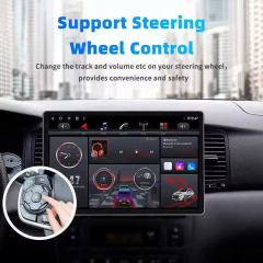 13.inch Android 13 360 Degrees Rotating 2 Din Universal Car Head Unit Car Radio Player Audio Stereo DVD Player Wireless Carplay Android Auto Touch Screen GPS Navigation Subwoofer  Universal Tesla Style Screen