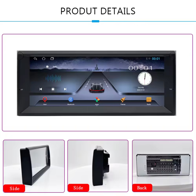 10.25 Inch Android 14 2g+32g 4+32GB 4+128GB 8+128GB 8+256GB Quad Core Car Dvd Payer Gps Navigation Radio Video for Bmw E39 E53 Audio Stereo Radio Player GPS Navigator Touch Screen Wireless Carplay Android Auto Factory Wholesale Customize