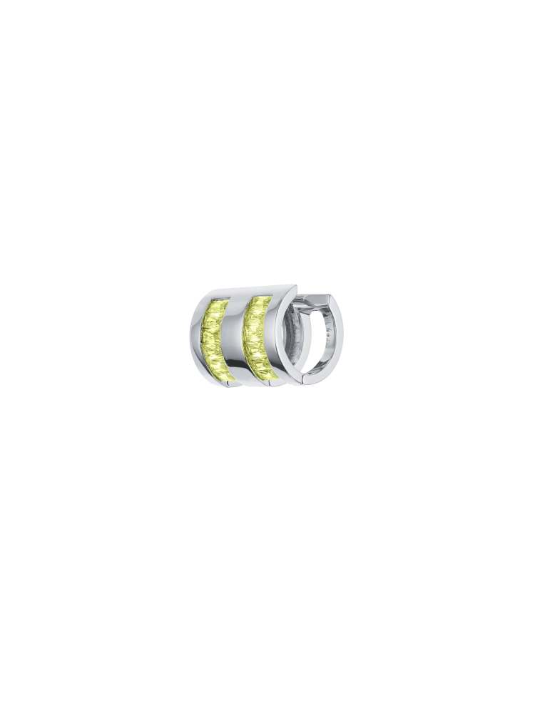Inlaid Zircon Earrings（Light Yellow)