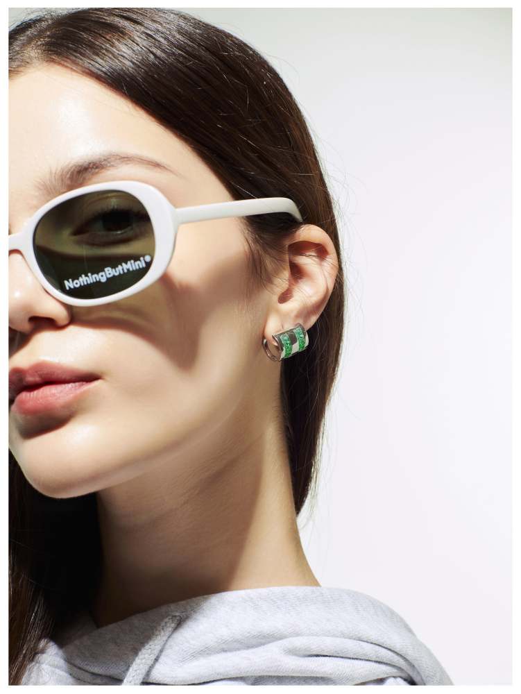 Inlaid Zircon Earrings（Jade Green）