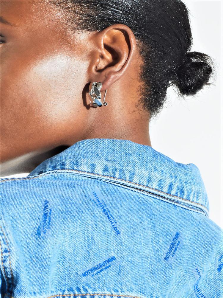 "Chain" Minimalist Silver-tone Earrings
