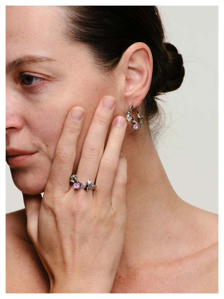 NBM 2024 Zircon Lava Earrings(Crystal Diamond Zircon)