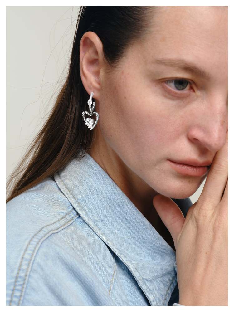 NBM 2024 Love Lava Earrings（Crystal Clear）
