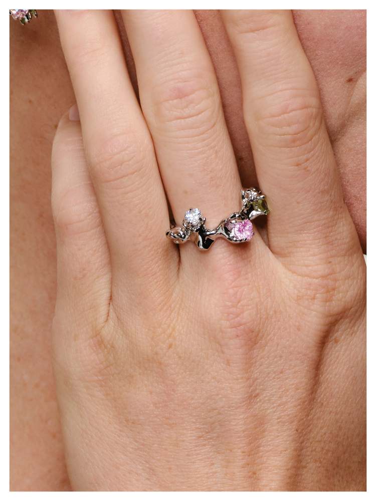 NBM 2024 Zircon Lava Ring（Crystal Diamond Zircon）