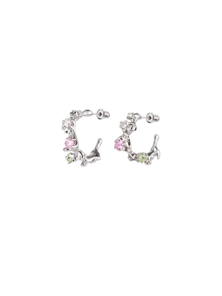 NBM 2024 Zircon Lava Earrings(Crystal Diamond Zircon)