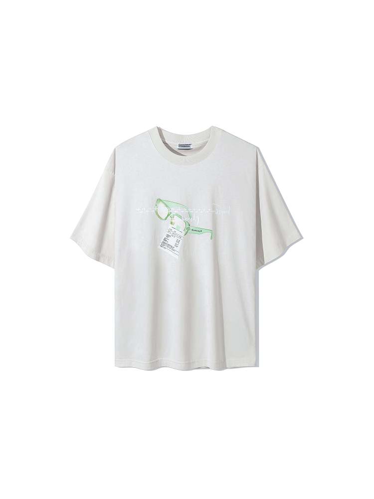 sobershy×nothingbutmini  "the game" glasses T-shirt