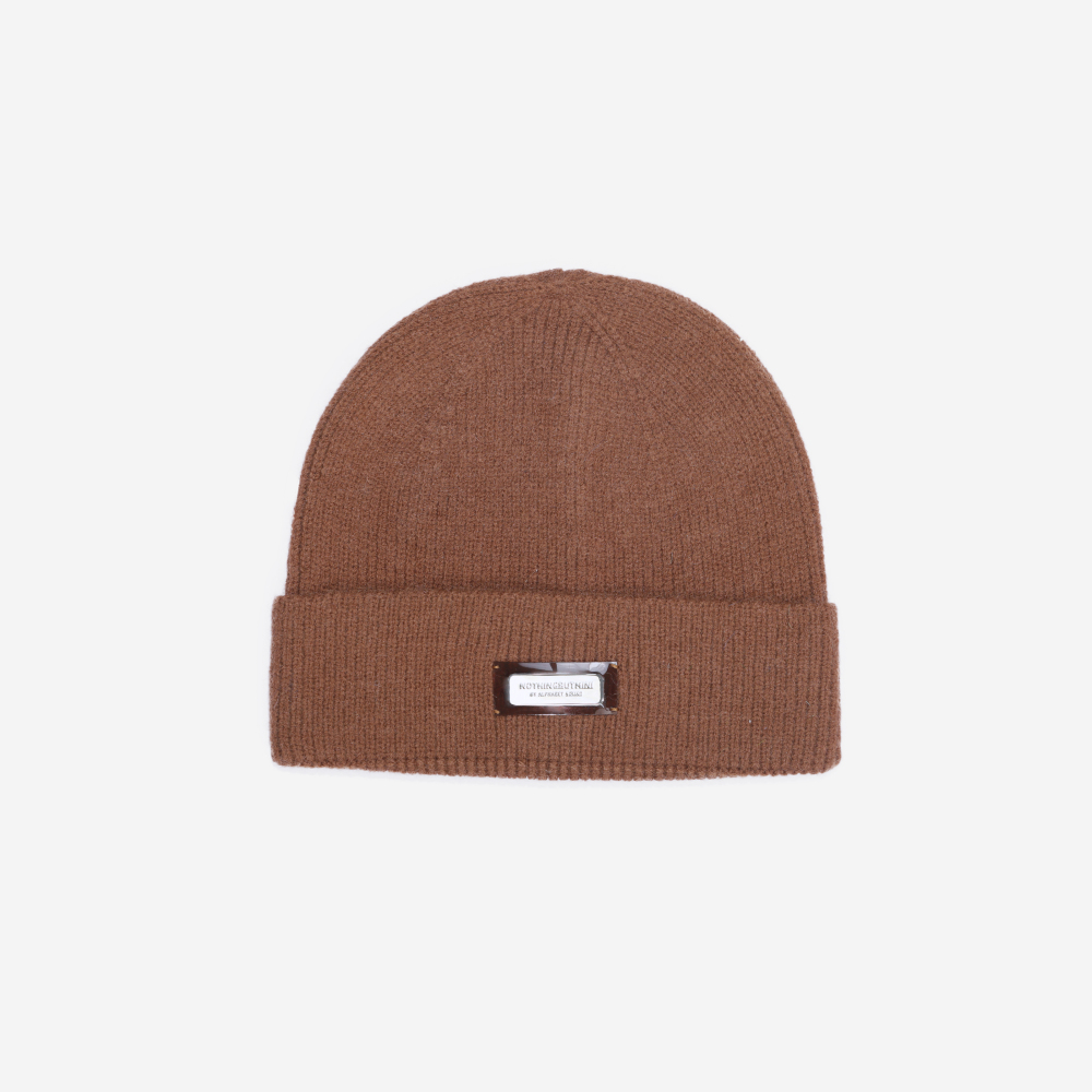NBM metal logo threaded beanie hat (Blue)