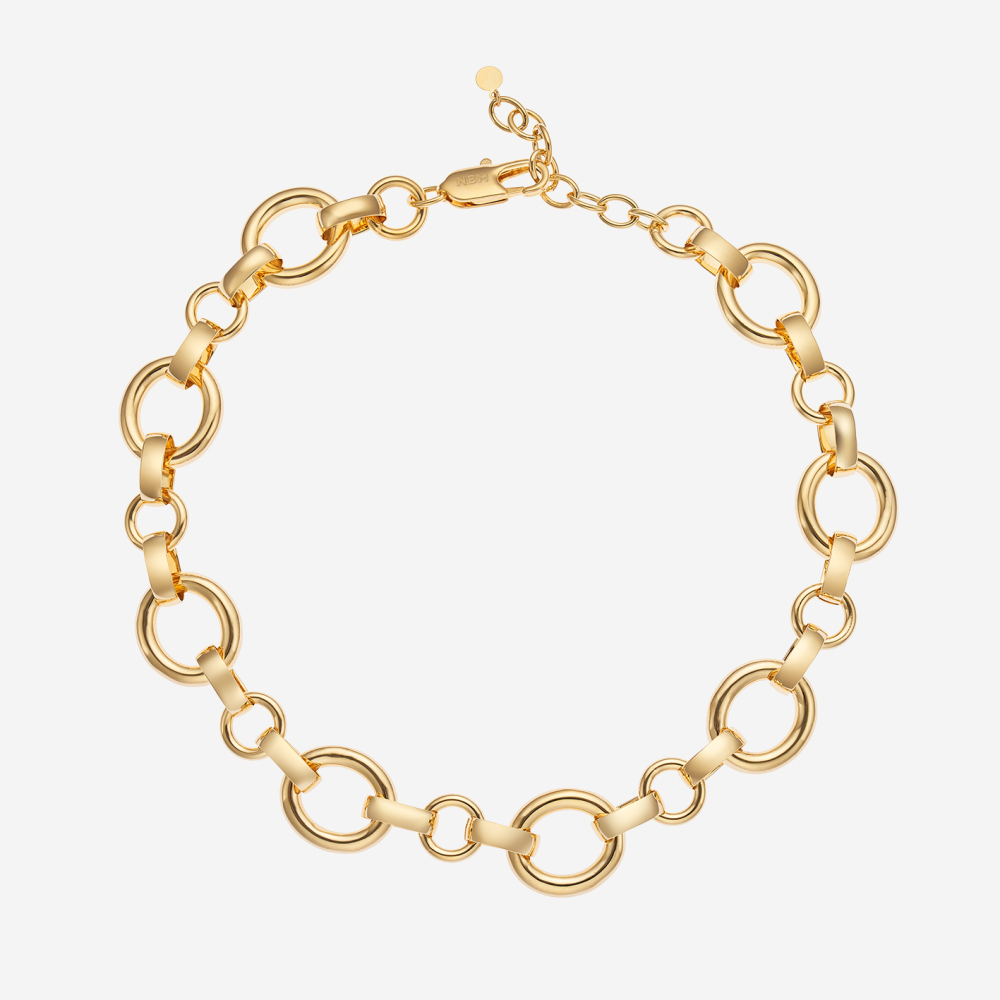 Minimalist Silver-tone Ring Necklace (Platinum)