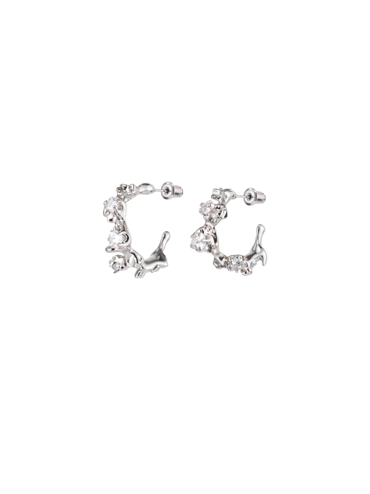 NBM 2024 Zircon Lava Earrings(Crystal Pink）