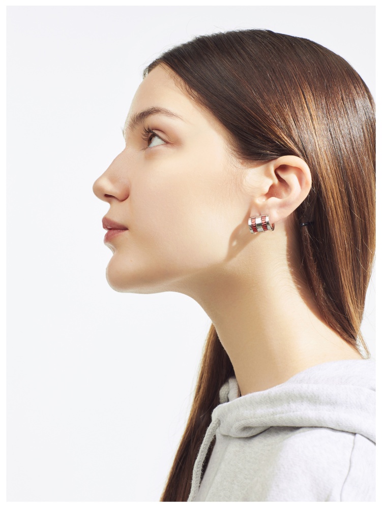 Inlaid Zircon Earrings（Jade Green）