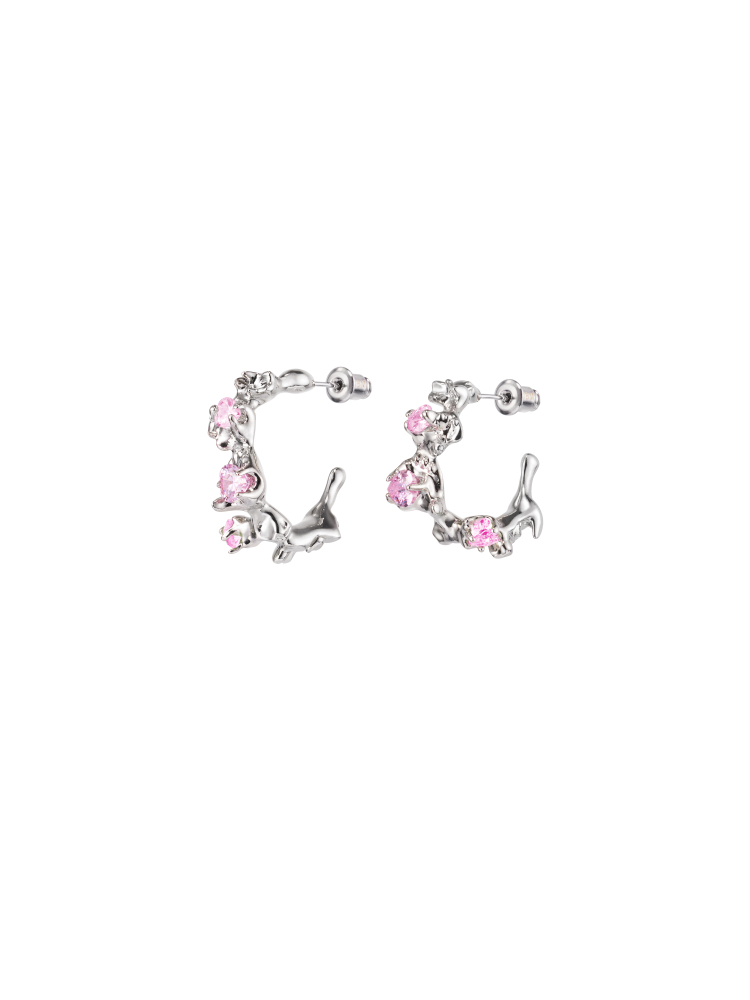 NBM 2024 Zircon Lava Earrings(Crystal Diamond Zircon)