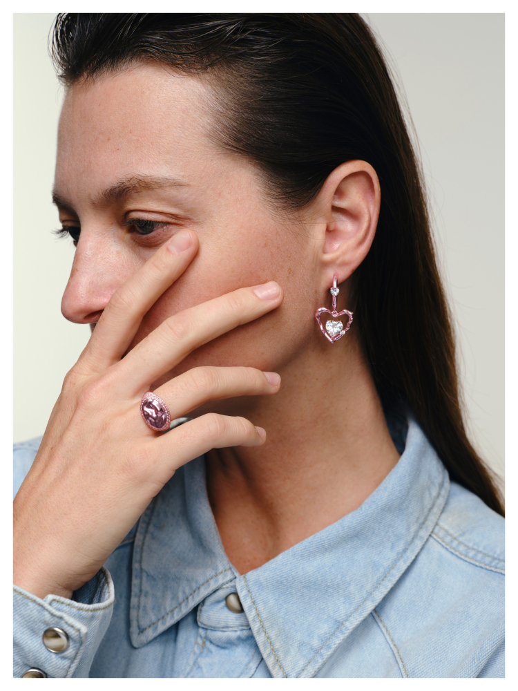 NBM 2024 Love Lava Earrings（Crystal Clear）